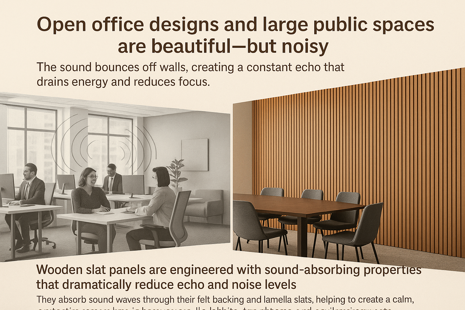acoustic wood slat panel