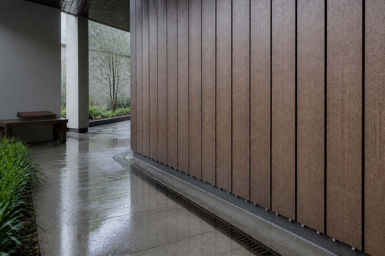 exterior WPC cladding alternative for wet exposure
