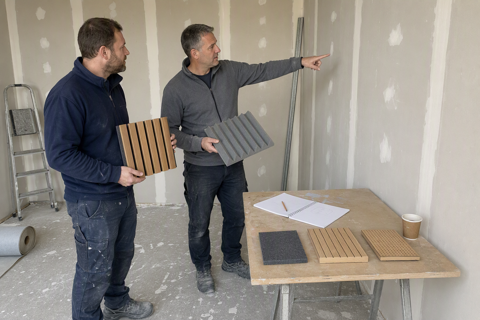 wood slat panels vs acoustic foam qualifying questions